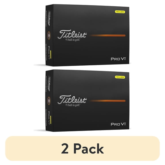 (2 pack) (2 pack) Titleist 2025 Pro V1, Yellow, 12pk