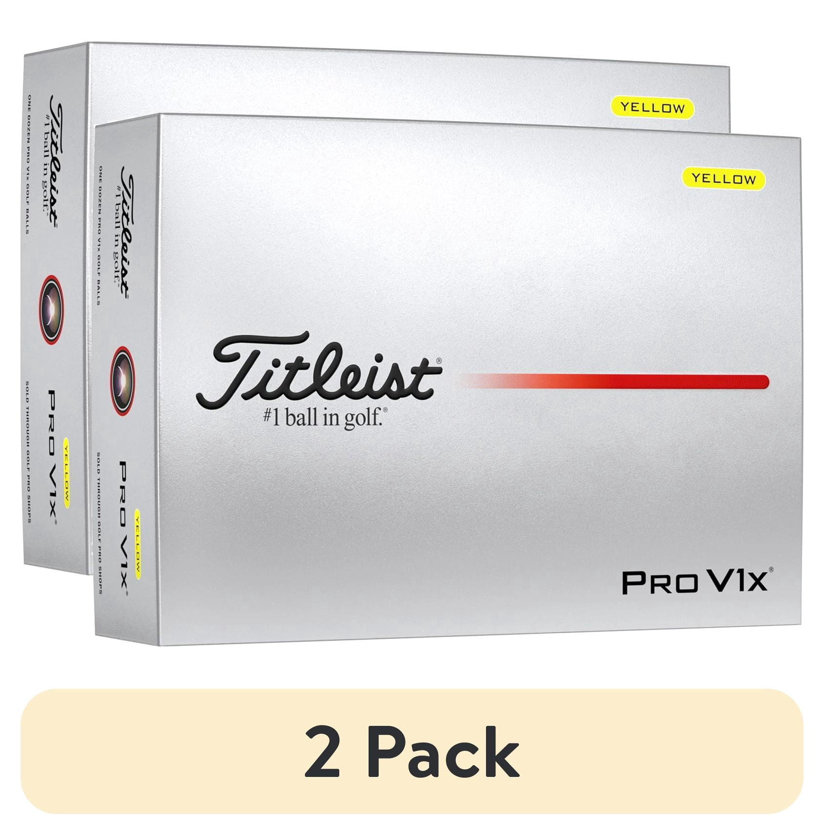 (2 pack) Titleist 2025 Pro V1x, Yellow, 12pk