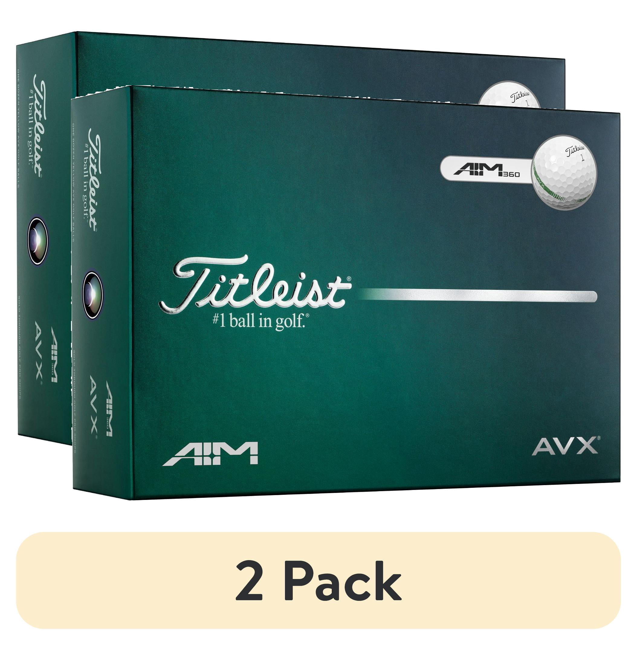 (2 pack) Titleist 2026 AVX AIM Golf Balls 12pk, White