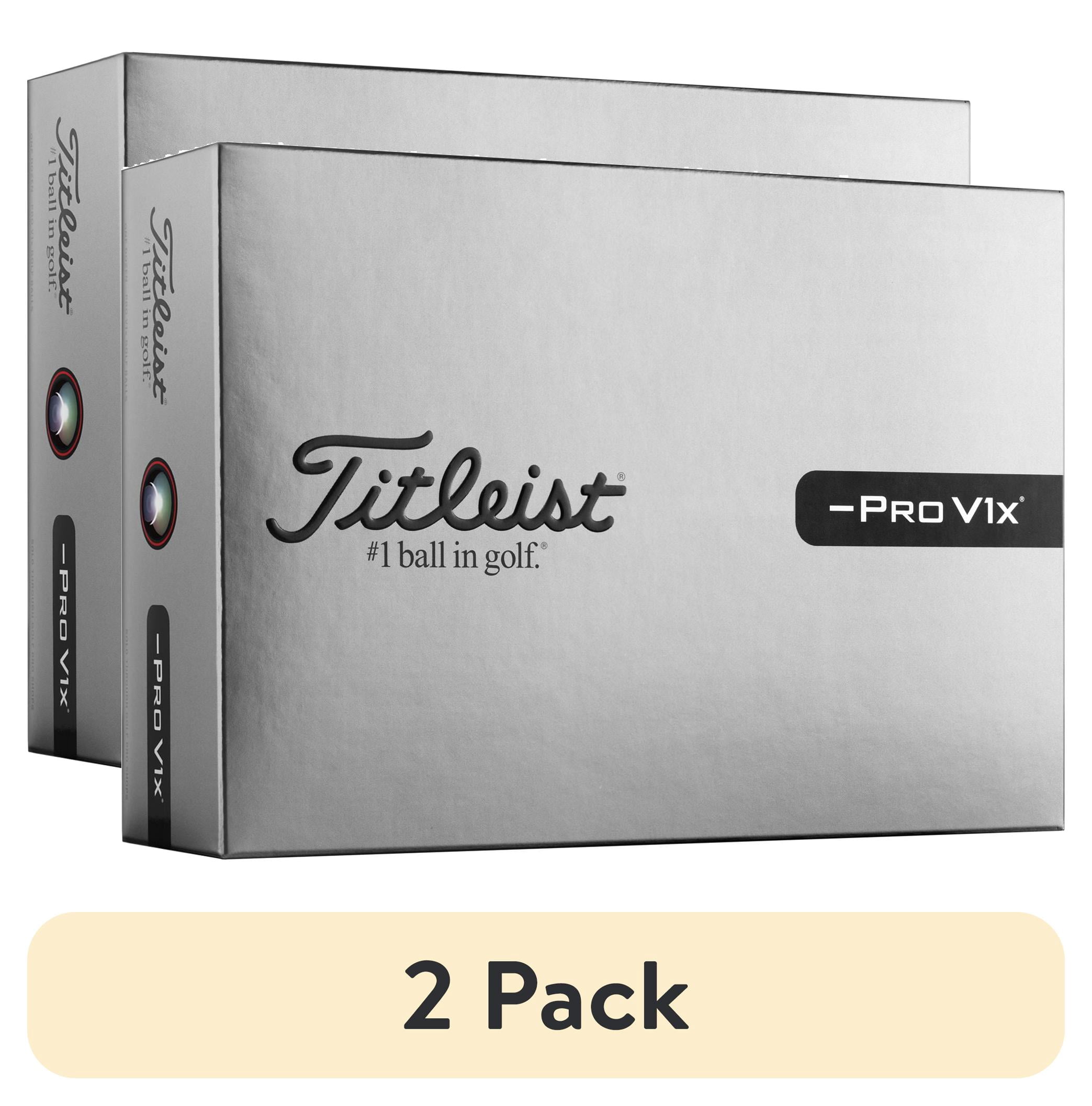 (2 pack) Titleist 2026 Pro V1x Left Dash Golf Balls 12pk, White