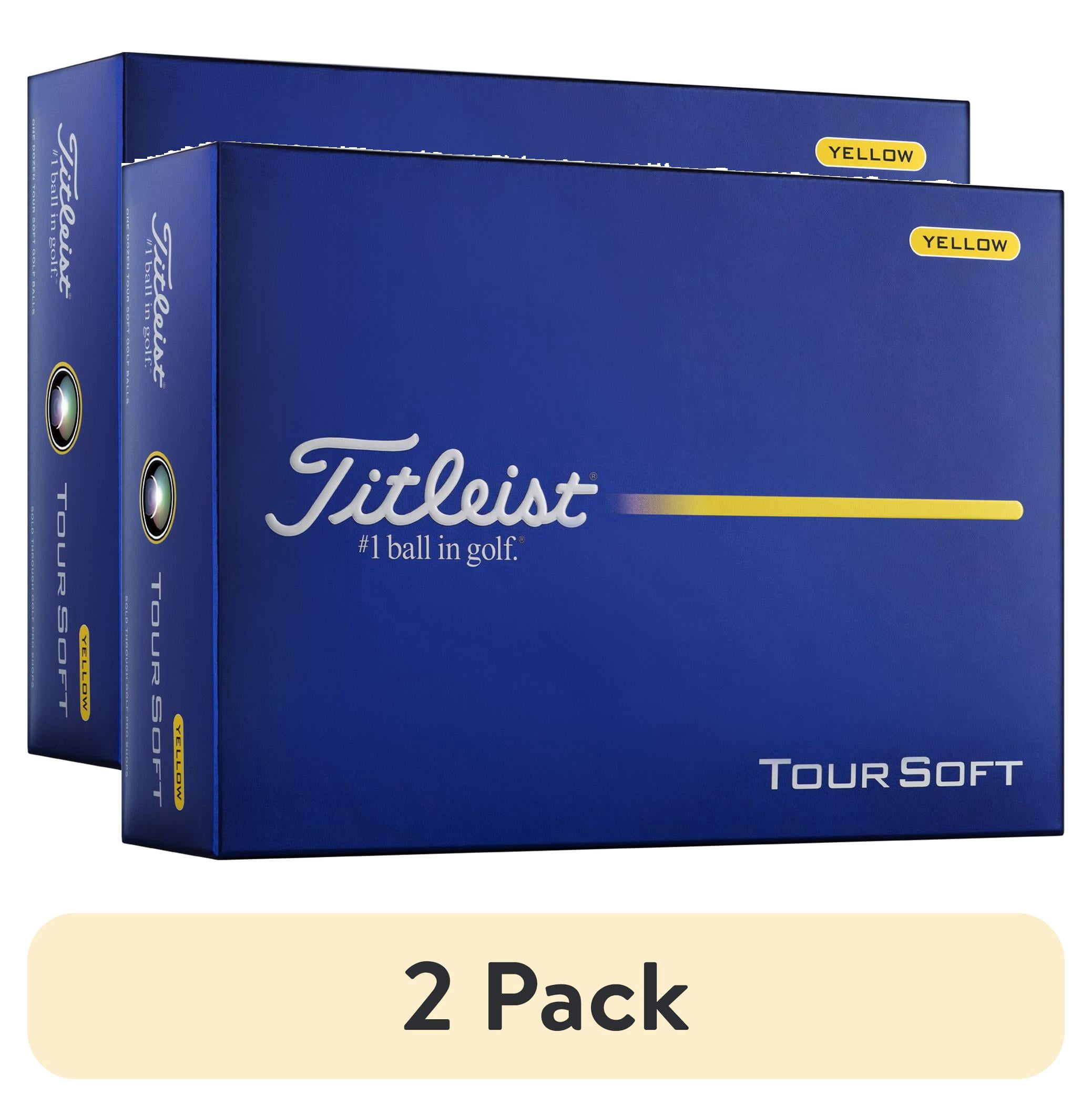 (2 pack) Titleist 2026 Tour Soft Golf Balls 12pk, Yellow