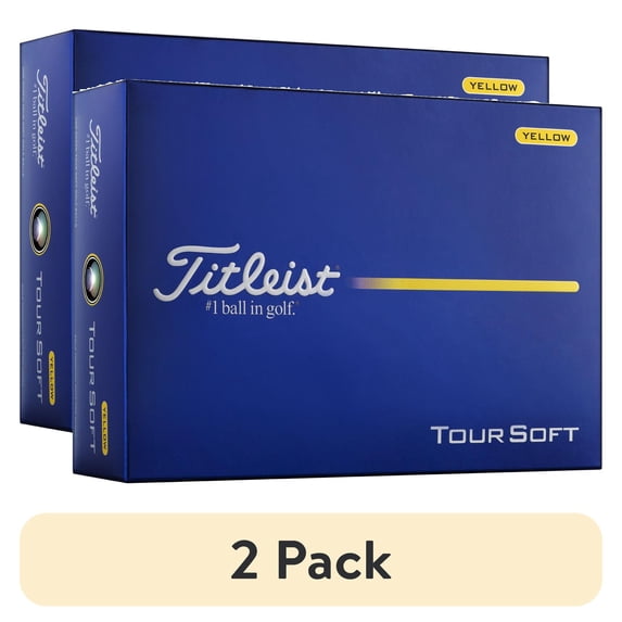 (2 pack) (2 pack) Titleist 2026 Tour Soft Golf Balls 12pk, Yellow