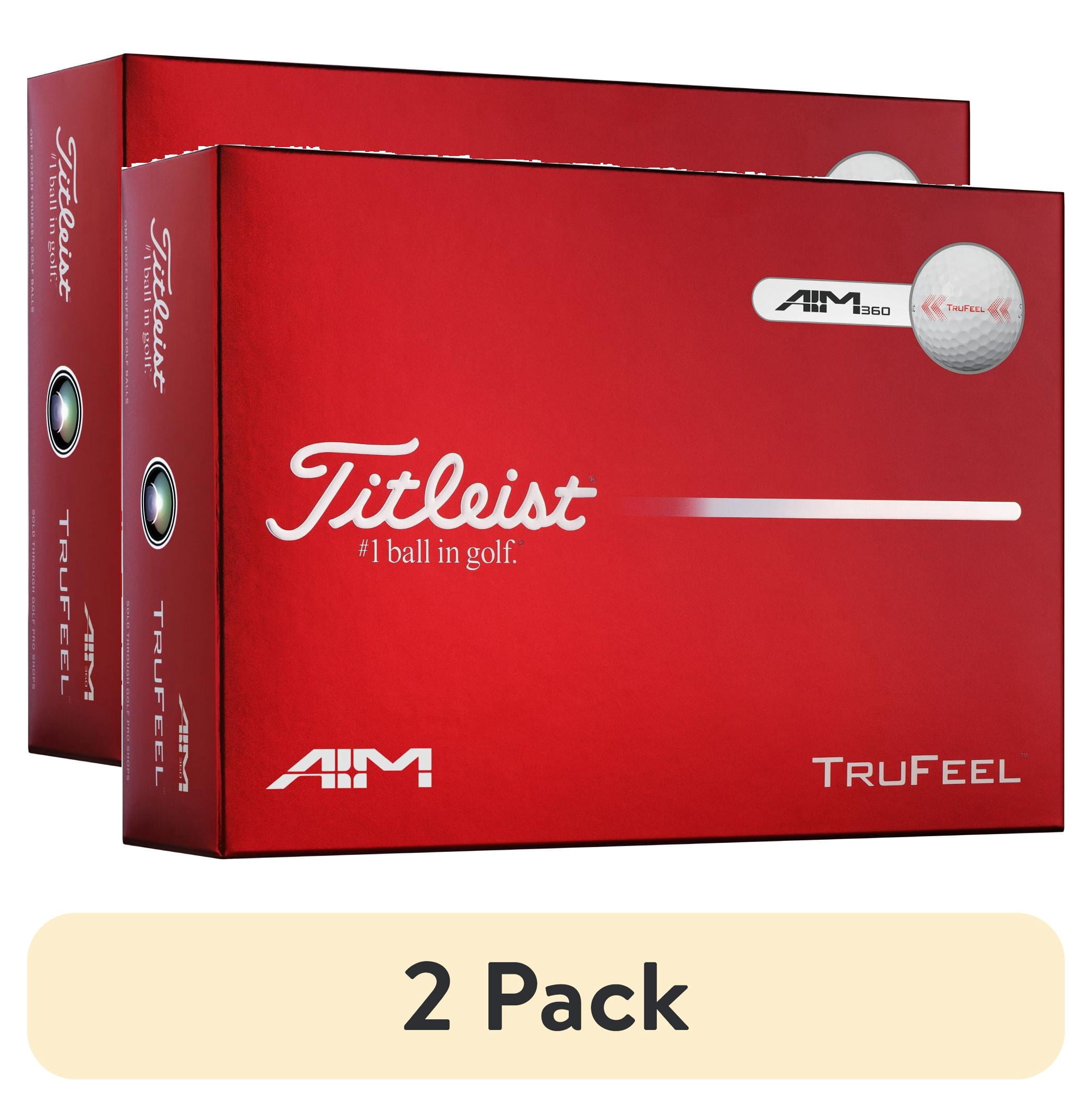 (2 pack) Titleist 2026 TruFeel AIM Golf Balls 12pk, White