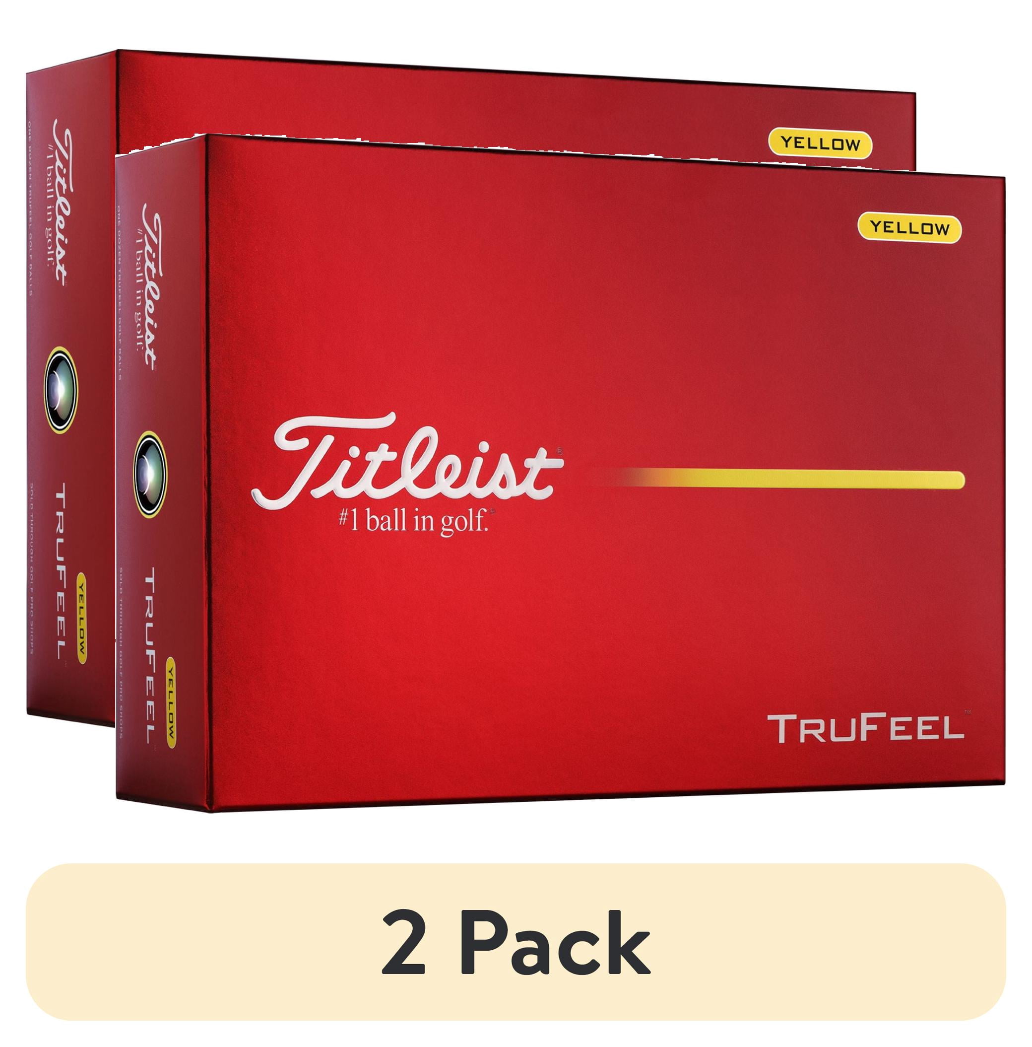 (2 pack) Titleist 2026 TruFeel Golf Balls 12pk, Yellow