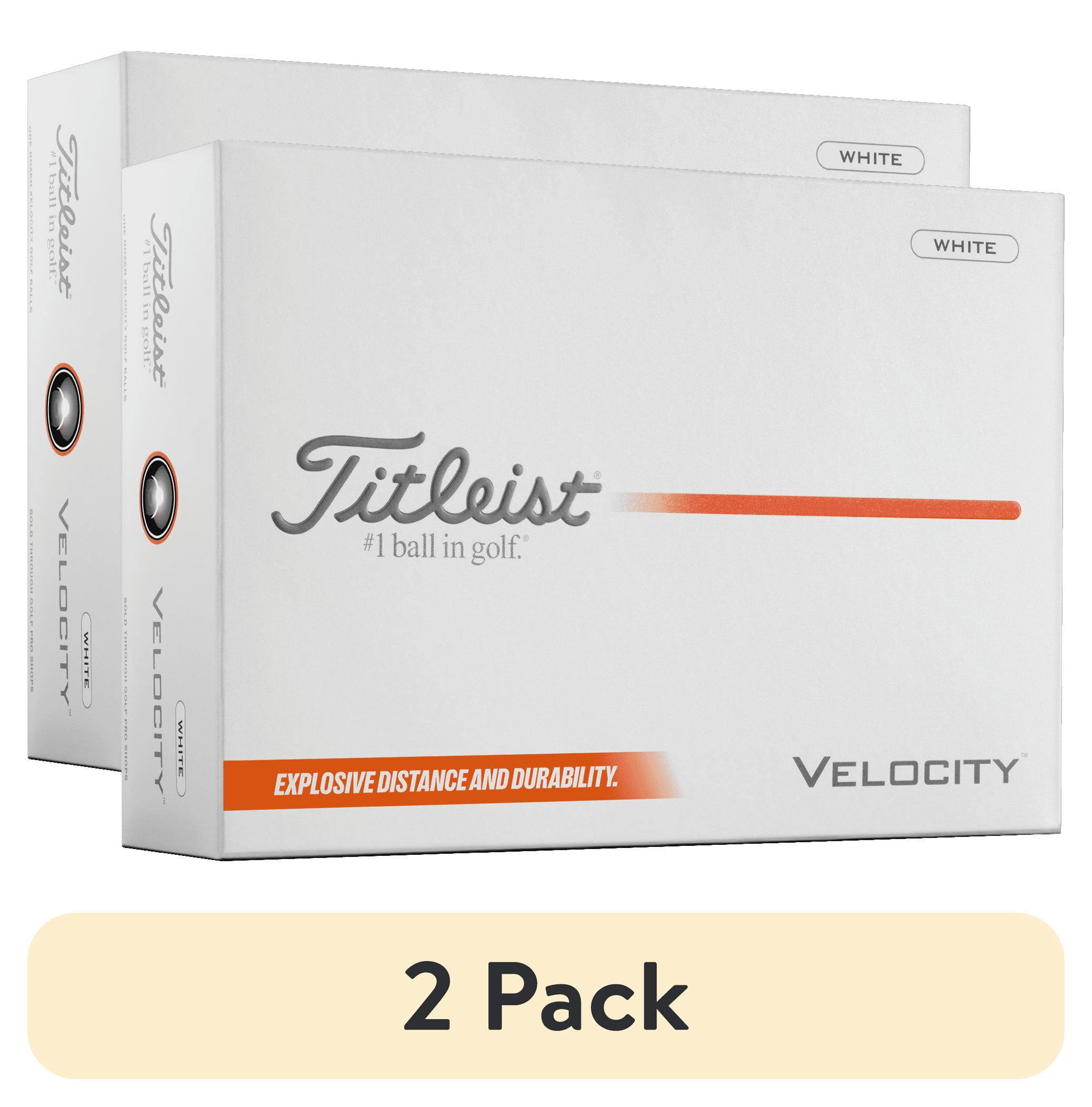 (2 pack) Titleist 2026 Velocity AIM Golf Balls 12pk, White