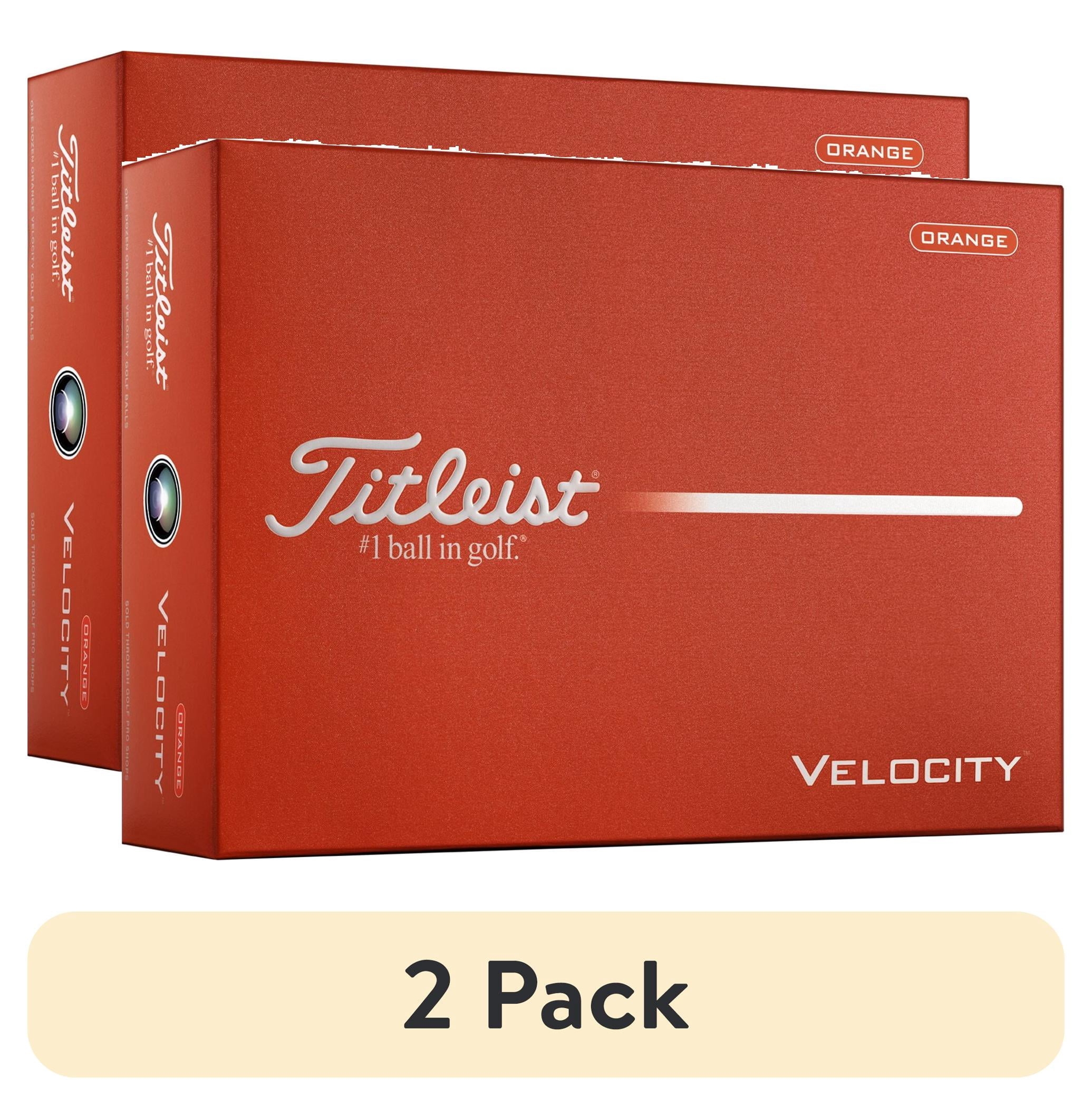 (2 pack) Titleist 2026 Velocity Golf Balls 12pk, Orange