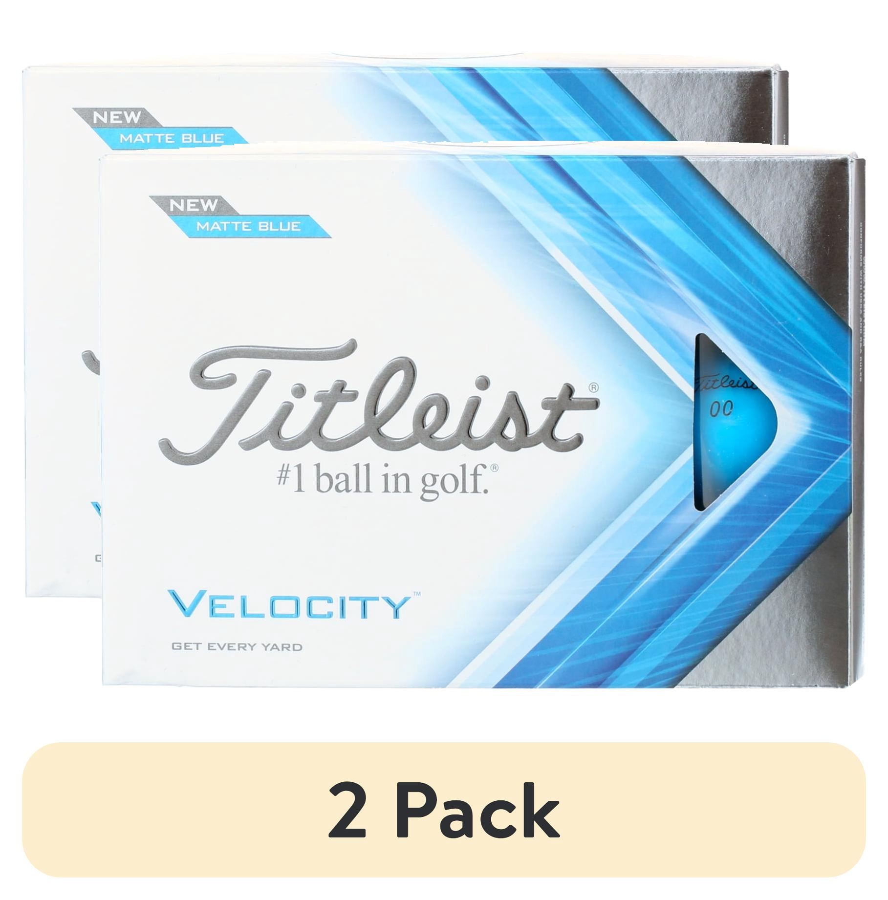 (2 pack) Titleist Velocity Golf Balls, 12pk, Matte Blue