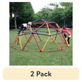 thumbnail image 1 of (2 pack) Tobbi Climbing Dome Steel Frame Monkey Bars Playset Children Outdoor Playground, 1 of 15