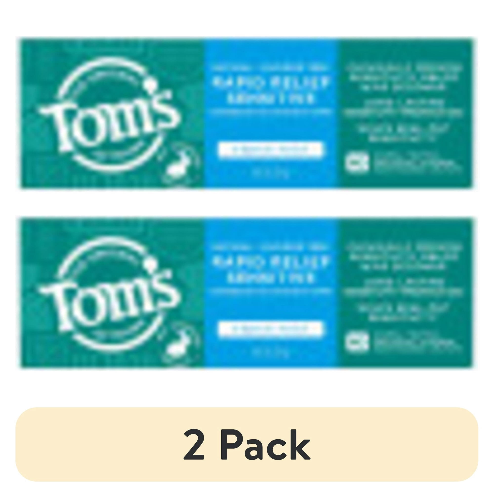 Tom Sensitive Toothpaste (2 pack) Tom’s of Maine Rapid Relief Sensitive Toothpaste, Fluoride ...