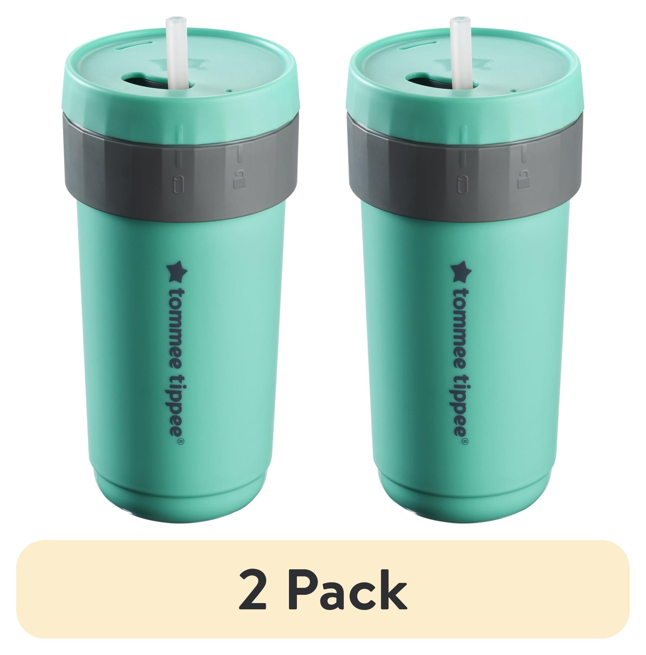 (2 pack) Tommee Tippee 3-in-1 Insulated Toddler Convertible Cup, 18m+, 10oz, Spill-Proof, Green, 1 Pack