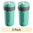 thumbnail image 1 of (2 pack) Tommee Tippee 3-in-1 Insulated Toddler Convertible Cup, 18m+, 10oz, Spill-Proof, Green, 1 Pack, 1 of 10