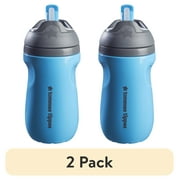2 pack Tommee Tippee Insulated Sporty Straw Toddler Cup, 12m+, 9oz, Spill-Proof, Blue, 1-Pack