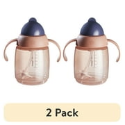 2 pack Tommee Tippee Starter Weighted Straw Baby & Toddler Cup, Spill-Proof, 6m+, 10oz, Pink, 1-Pack