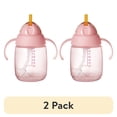 thumbnail image 1 of (2 pack) Tommee Tippee Starter Weighted Straw Baby & Toddler Cup, Spill-Proof, 6m+, 10oz, Pink, 1-Pack, 1 of 9