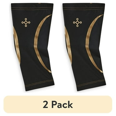 (2 pack) Tommie Copper Sport Spandex Compression Elbow Sleeve, Black, Adult L/XL, 1 Count