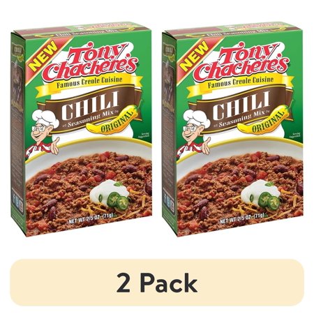 (2 pack) Tony Chachere's, Chili Mix, Original, Cajun, 2.5 oz