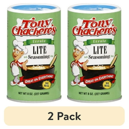 (2 pack) Tony Chachere’s, Seasoning, Cajun, Lite, 8 oz