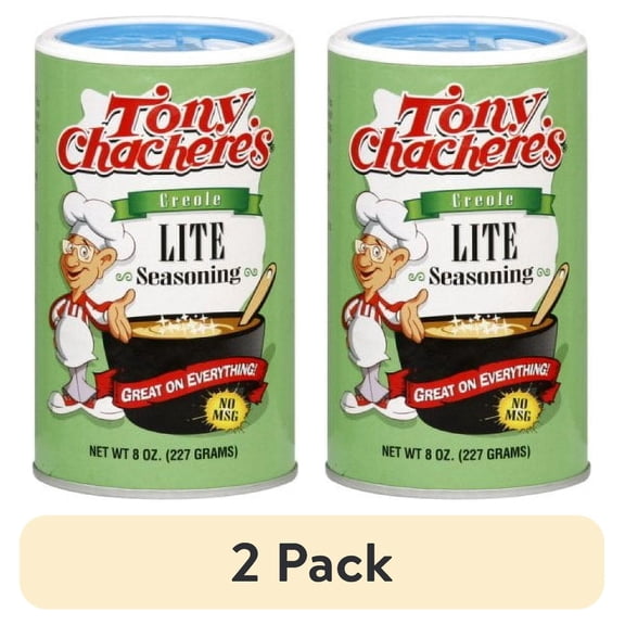 (2 pack) Tony Chachere’s, Seasoning, Cajun, Lite, 8 oz