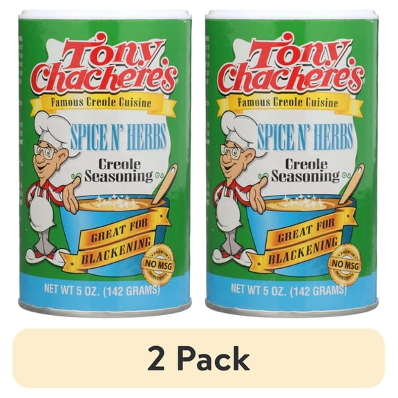 (2 pack) Tony Chacheres, Seasoning, Cajun, Spice N Herbs, 5 oz
