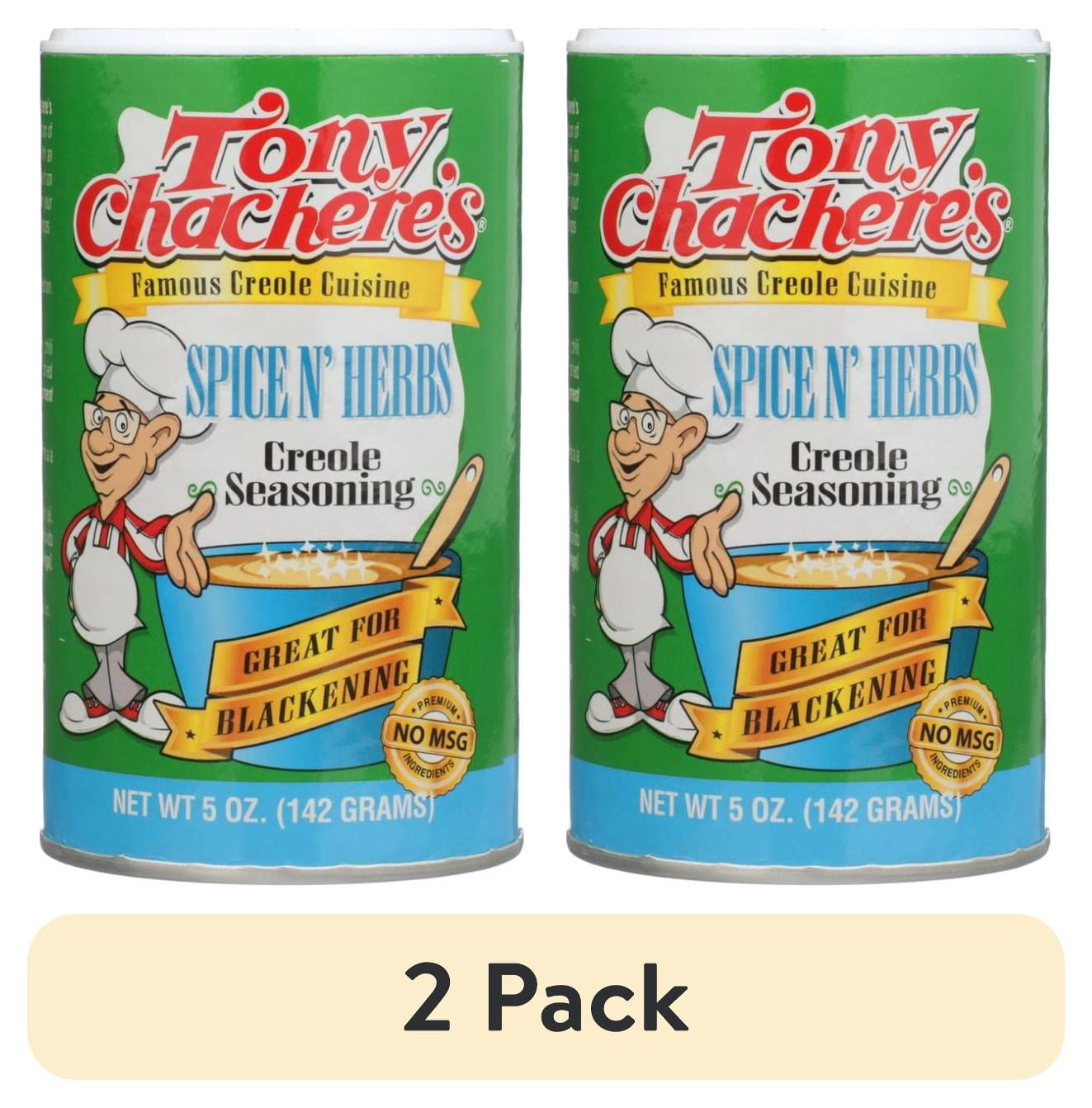 (2 pack) Tony Chachere’s, Seasoning, Cajun, Spice N’ Herbs, 5 oz ...