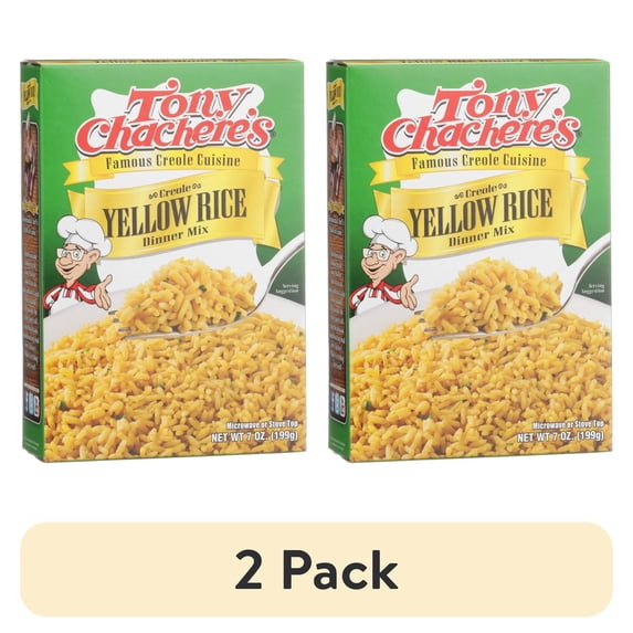 (2 pack) Tony Chachere’s, Yellow Rice, Dinner Mix, Cajun, 7 oz, Shelf ...