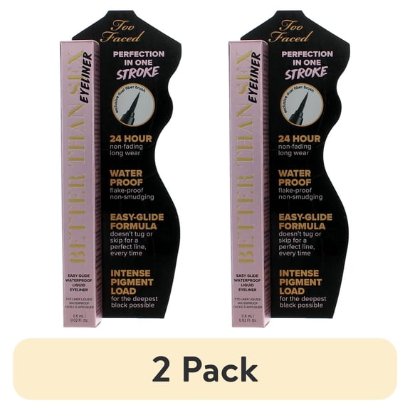 (2 pack) Too Faced Better Than Sex by Too Faced, 0.02 oz Waterproof Eyeliner