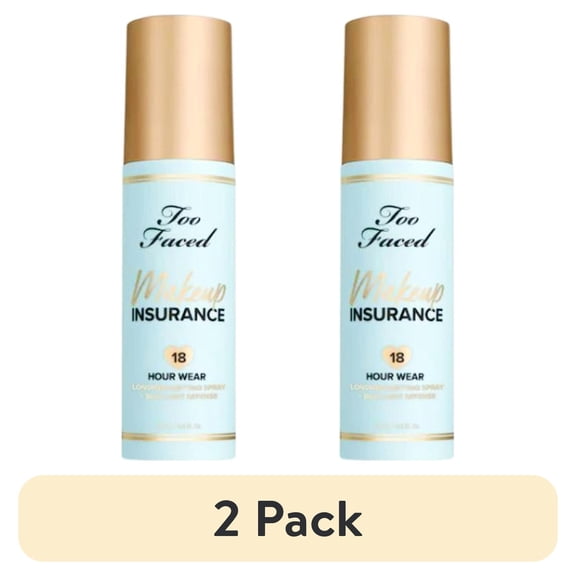 (2 pack) Too Faced Makeup Insurance 18 Hour Wear Longwear Setting Spray + Blue Light Defense - 4 fl oz / 118 mL