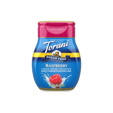 (2 pack) Torani Sugar Free Raspberry Liquid Drink Enhancer, 1.62 fl oz