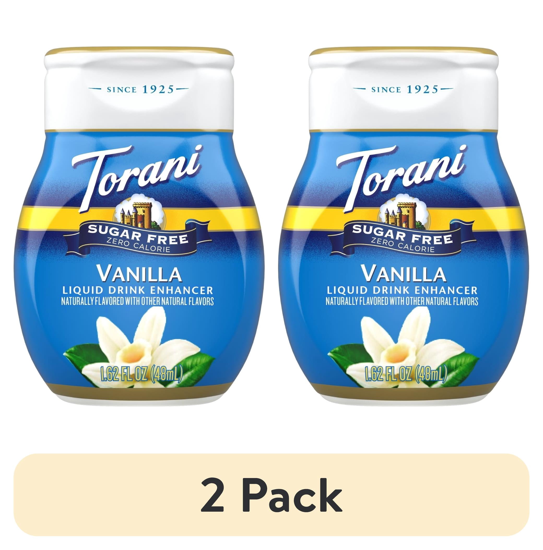 (2 pack) Torani Sugar Free Vanilla Liquid Drink Enhancer, 1.62 fl oz