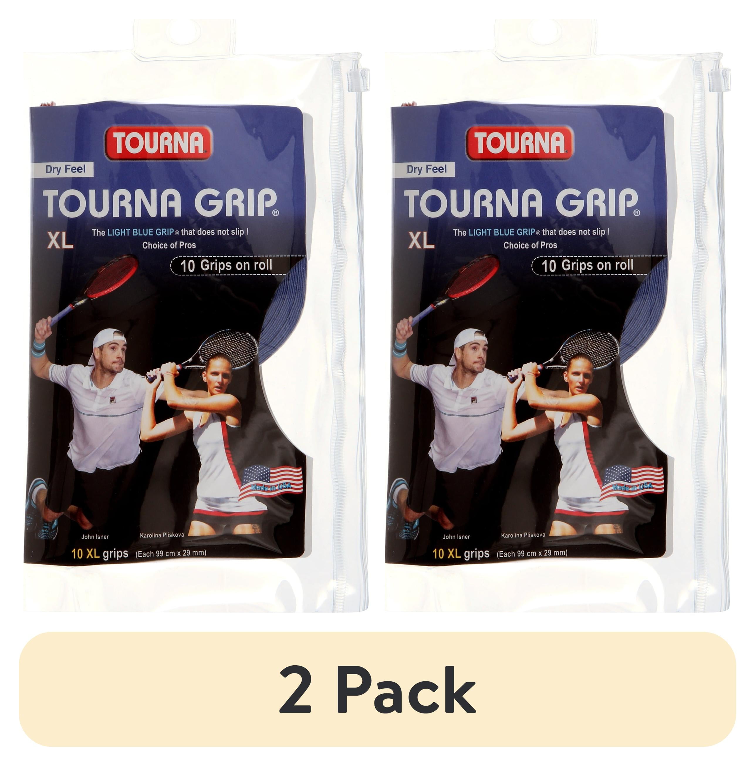 (2 pack) Tourna Grip XL Original Dry Feel Tennis Grip