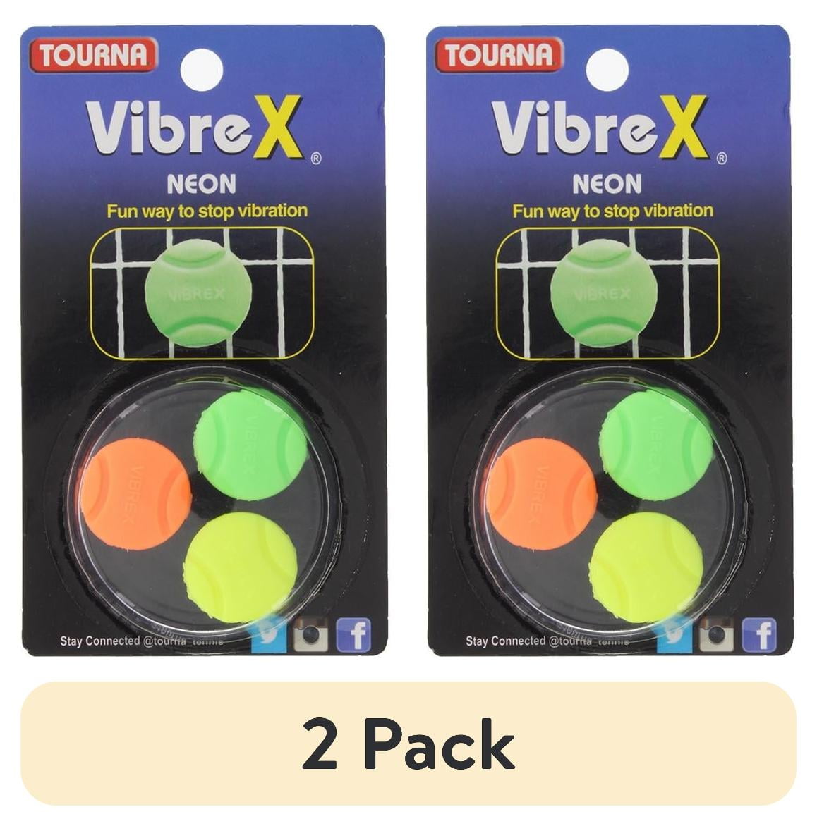 (2 pack) Tourna VibreX Vibration Dampeners Neon Mix (Neon Green | Neon Orange | Neon Yellow)