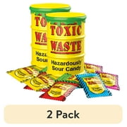 (2 pack) Toxic Waste Hazardously Sour Candy in Original Yellow Drum, 1.7 oz., Contains No Known Allergens