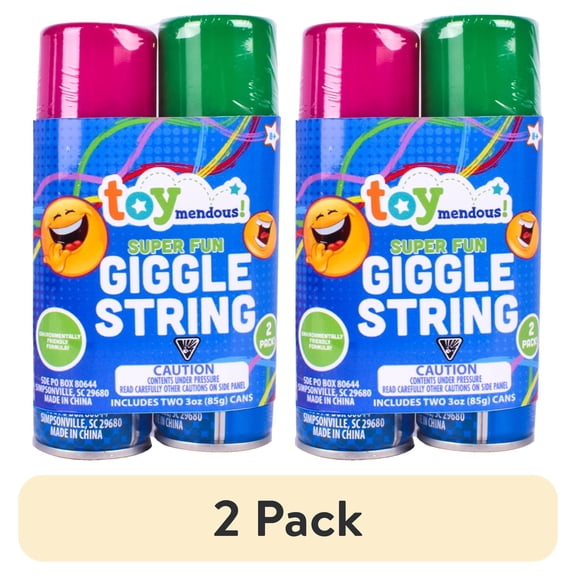 (2 pack) Toymendous Giggle String 2-Pack 3 oz  Bright Colors, Perfect for Any Party or Decoration