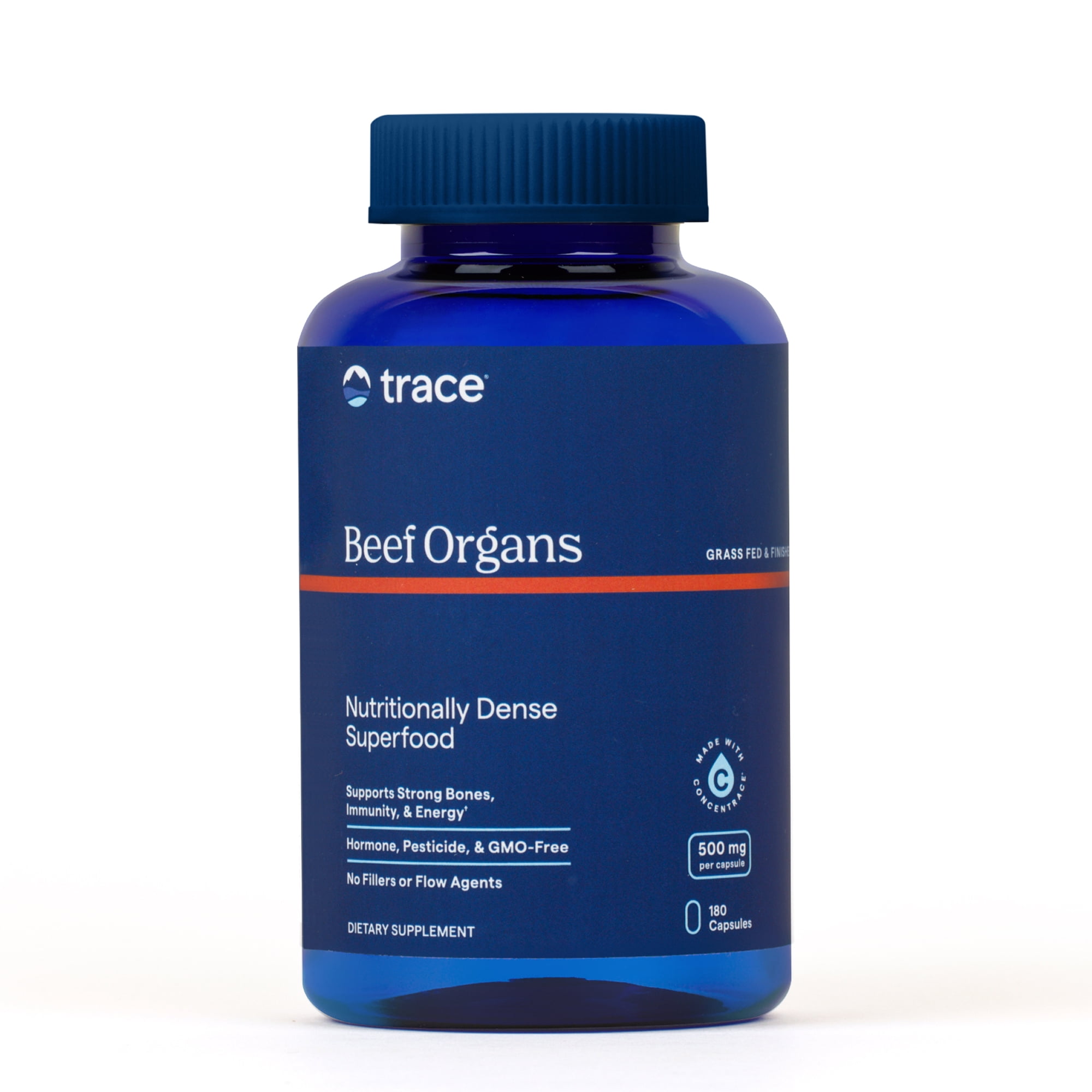 (2 pack) Trace Minerals Beef Organ Supplement for Daily Wellness, Immune System, Heart, Energy, Hair, Skin & Bone Health, 180 Count (30 Servings)
