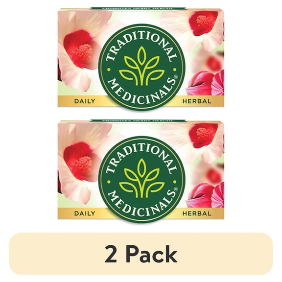 (2 pack) Traditional Medicinal Hibiscus, Organic Tea Bags, 16 Count