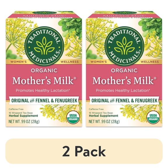 (2 pack) Traditional Medicinal Mother's Milk, Organic Tea Bags, 16 Count