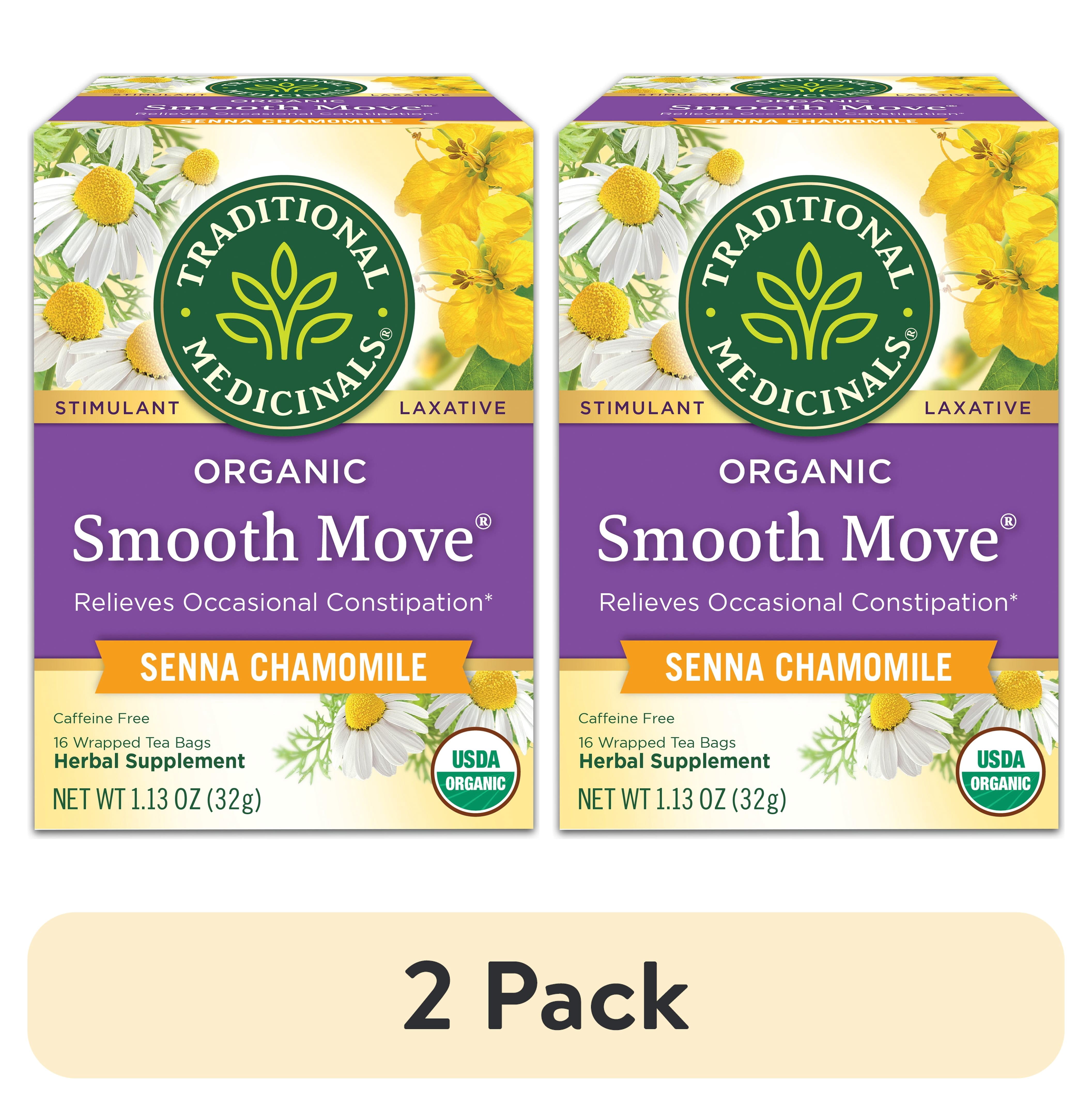 Go Smooth Tea (2 pack) Traditional Medicinals, Organic Smooth Move Tea Bags ...