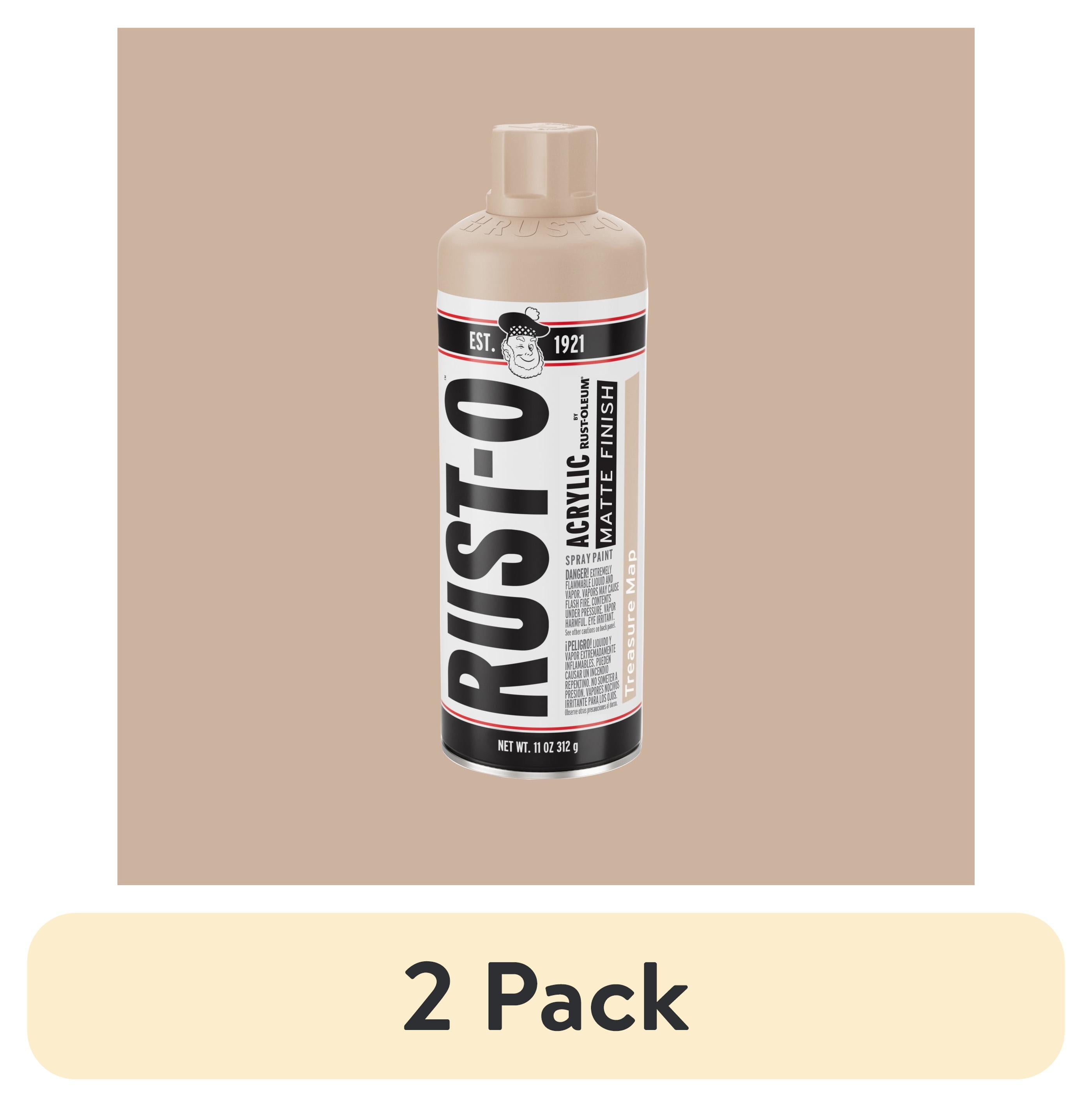 (2 pack) Treasure Map, Rust-Oleum Rust-O Acrylic Matte Spray Paint-392225, 11 oz