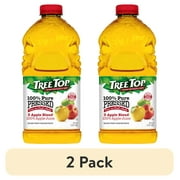 (2 pack) Tree Top 100% Pure Pressed Apple Juice, 3 Apple Blend, 64 fl oz