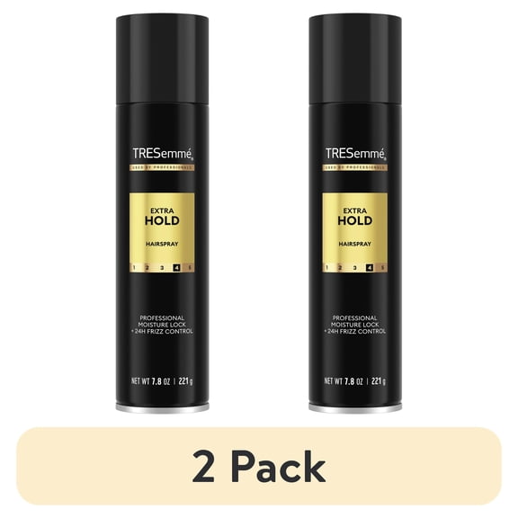 (2 pack) Tresemme Extra Hold Hairspray for 24-Hour Frizz Control, with Pro Lock Tech, 7.8 oz