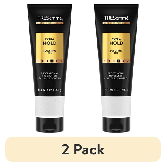 (2 pack) TRESemmé Extra Hold Hair Gel for Curly & Textured Hair, Alcohol‑Free, 9 oz