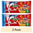thumbnail image 1 of (2 pack) Trix Fruit Flavored Corn Puffs Whole Grain Breakfast Cereal, Resealable Bag (35 oz), 1 of 16