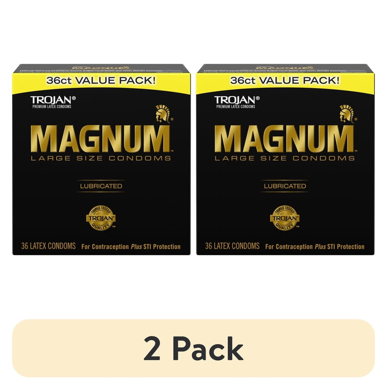 trojan magnum lubricated condoms TROJAN Magnum Lubricated Latex Condoms