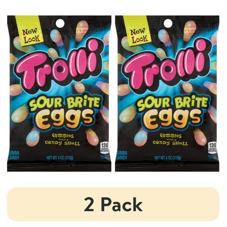 Trolli Sour Brite Eggs Gummi Candy 4 oz Bag