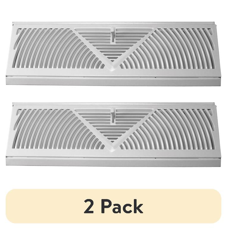(2 pack) Tru Aire 4-1/2 in. H X 18 in. W 3-Way Powder Coat White Steel ...