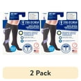 thumbnail interactive-video image 1 of (2 pack) Truform Microfiber Medical Compression Socks 20-30 mmhg Knee High Closed Toe Black X-Large, 1 of 11