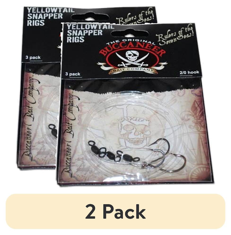 (2 pack) Tsunami Buccaneer Circle Hook Mono Fishing Rig – 2/0