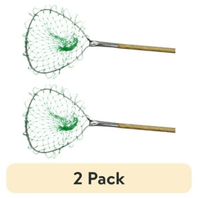 (2 pack) Tsunami Crab Net 60'' Wood Handle – Durable Mesh for Crabbing