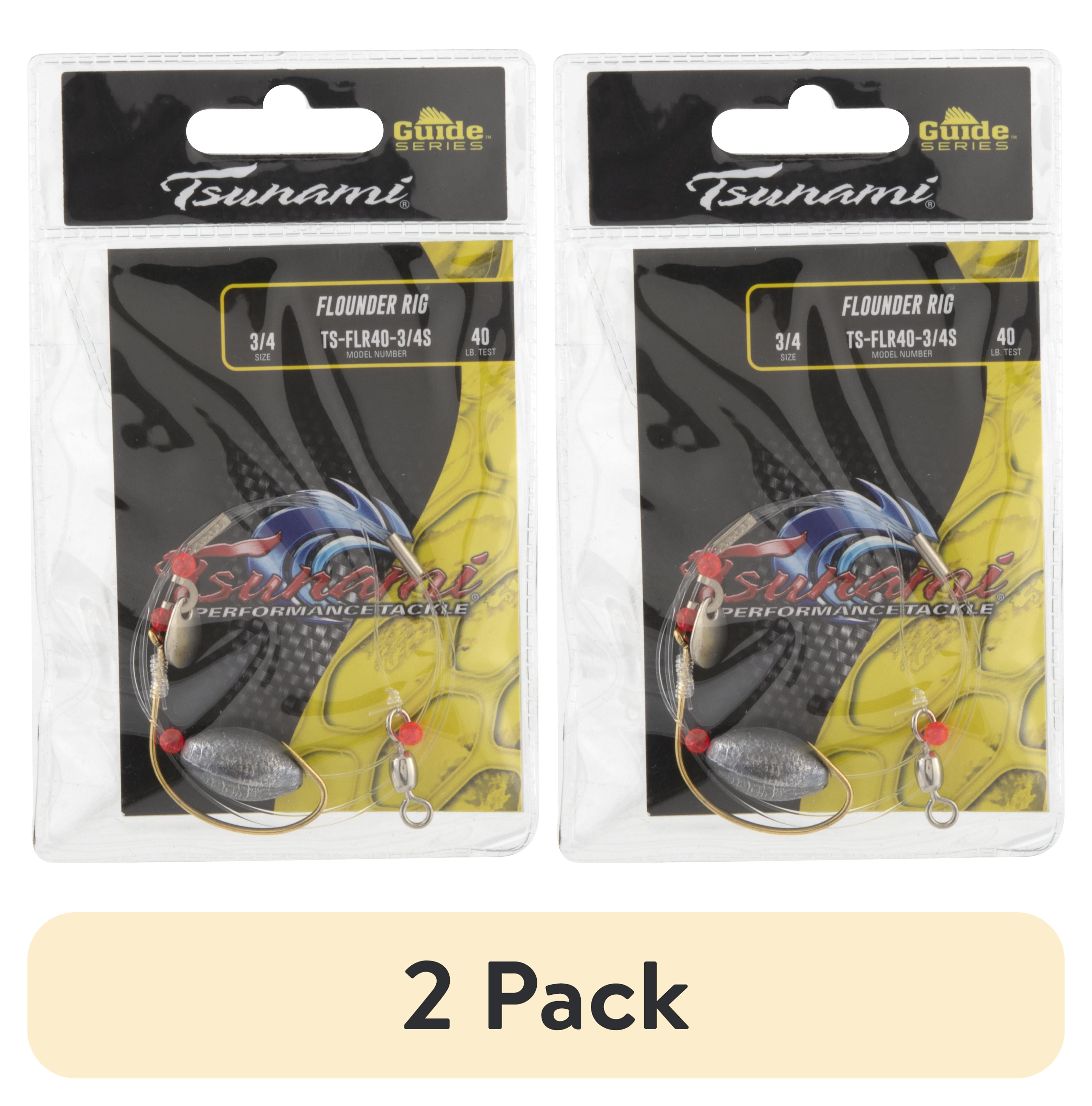 (2 pack) Tsunami Flounder Rig 40 lb with Silver Spinner Blade – 3/4 oz