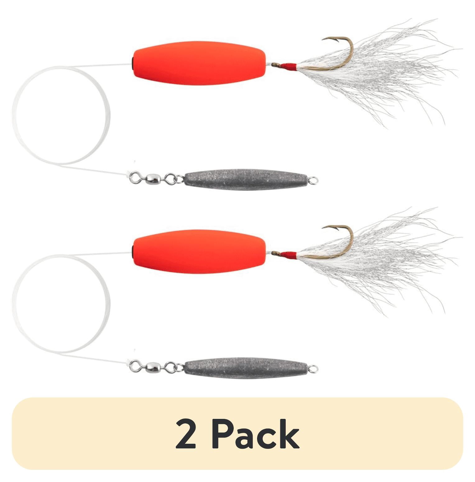 (2 pack) Tsunami Flounder Rig Fishing Lure – 1/0 Hook with Bucktail, 1 oz.